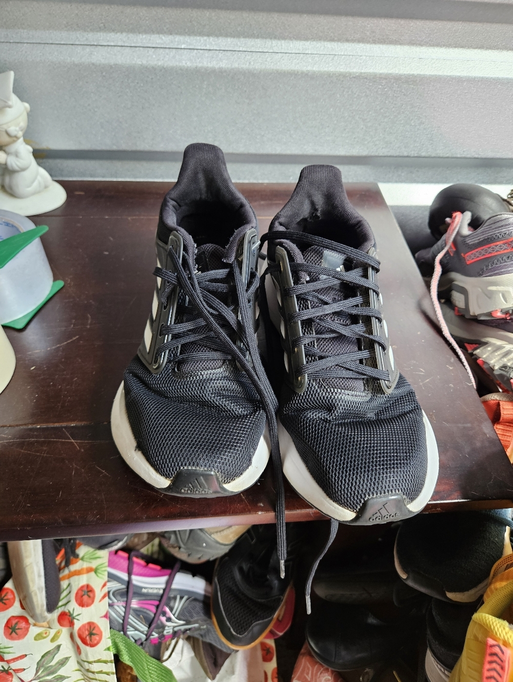 Adidas EQ19 Run Mens Shoes Size 7.5 Color: Core Black/Cloud White/Core Black